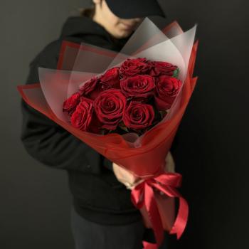 Букеты из красных роз 40 см (Эквадор) артикул  198604