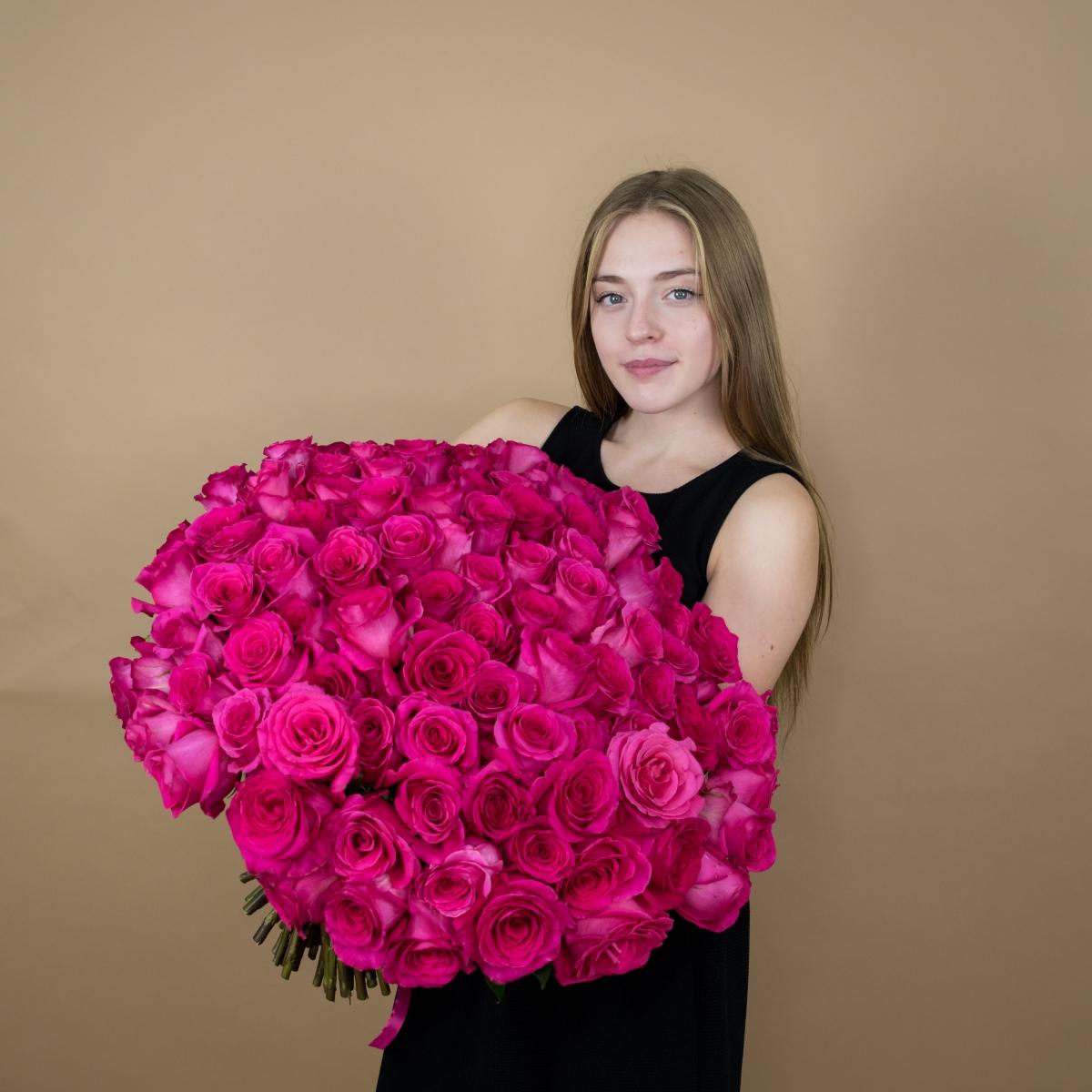 Букет из розовых роз 75 шт. (40 см) артикул: 93247