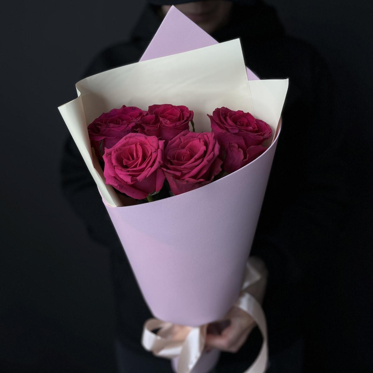 Букеты из розовых роз 40 см (Эквадор) код товара: 93766