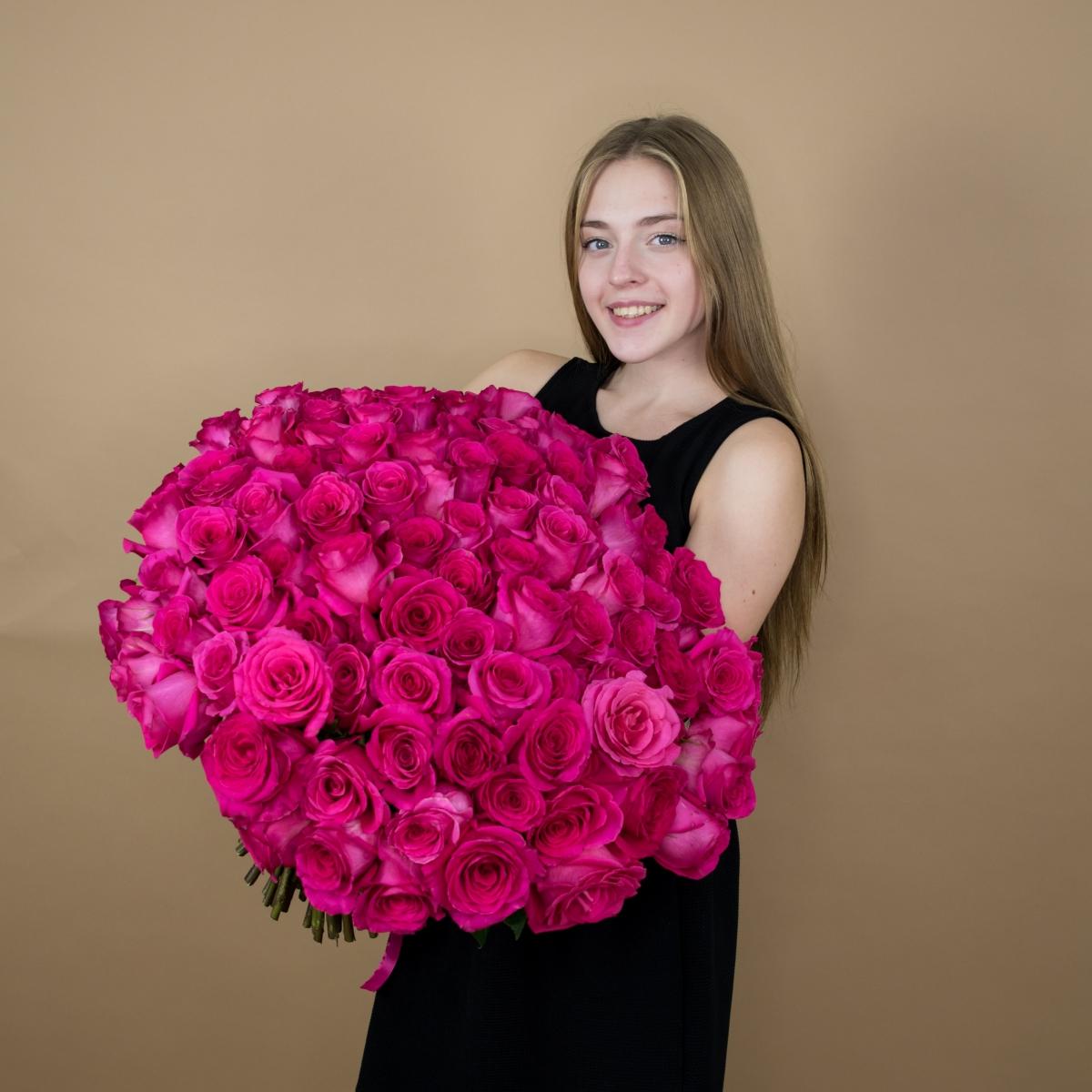 Букеты из розовых роз 40 см (Эквадор) код товара: 93766