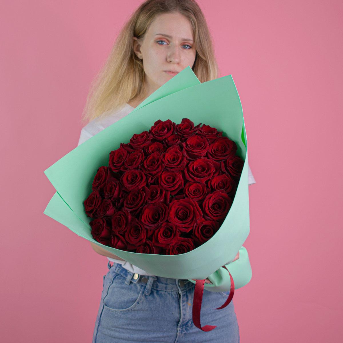 Розы Эквадор 40 см (Красный)