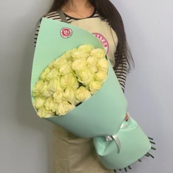 Букет из белых роз 21 шт 40 см (Эквадор) Артикул  125944