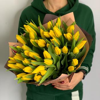 Тюльпаны желтые 51 шт (артикул букета  146704)